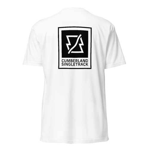 Cumberland Singletrack Stacked Logo Tee - White